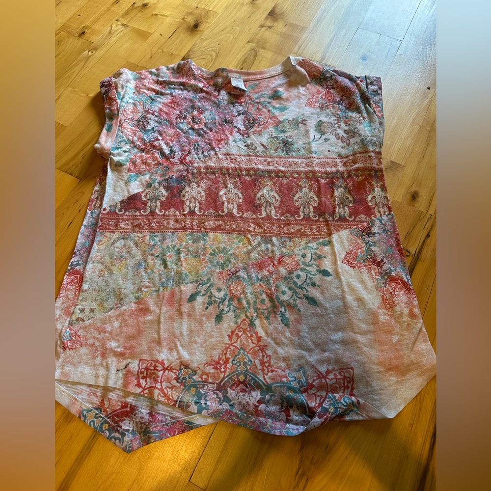 Coral & Aqua Shirt